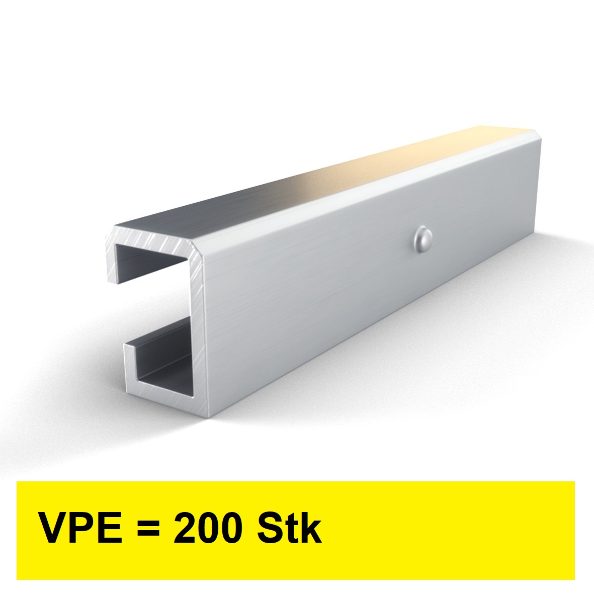 Schienenverbinder für RENUSOL Montageschiene 50 x 37 mm, VPE=200Stk