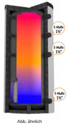 Pufferspeicher PS-R 1000 inkl. Isolierung