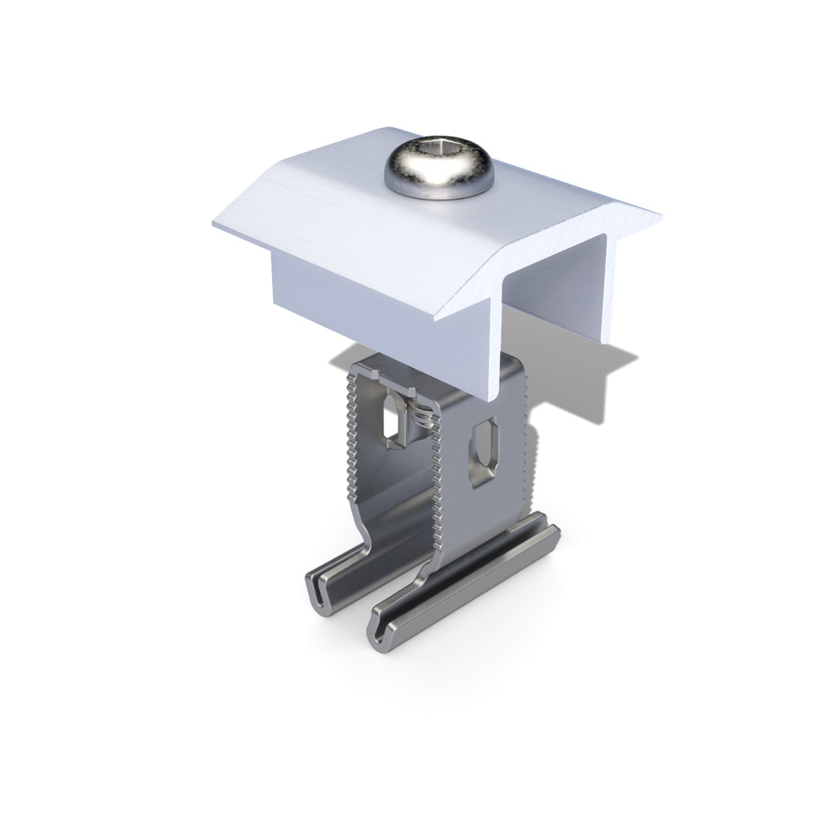 Alu-Mittelklemme+, RH 30-50 mm, Farbe: farblos