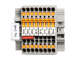Klemmblock EnWG 14a, beschriftet für Übergabe Netzbetreiber, für Hutschiene, ***Menge 10 Stück***