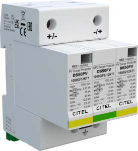 DS50PVS-1000G/12KT1, PV Kombi‑Ableiter Typ 1+2, 3 TE,  (Ersatzteil)