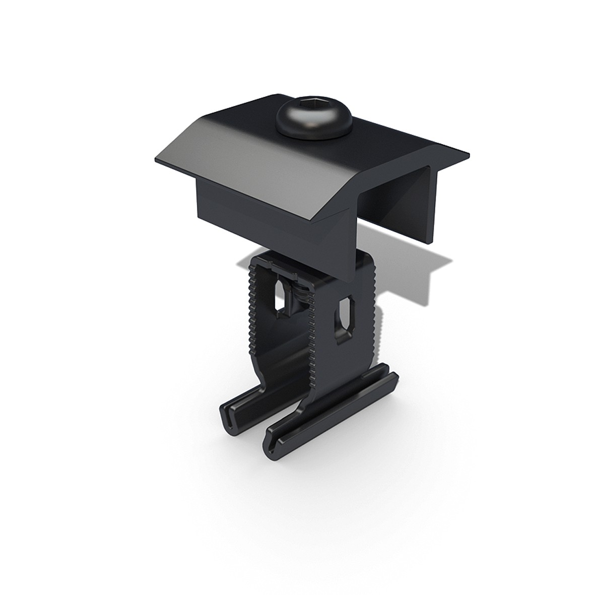 Alu-Mittelklemme+, RH 30-50 mm, Farbe: schwarz