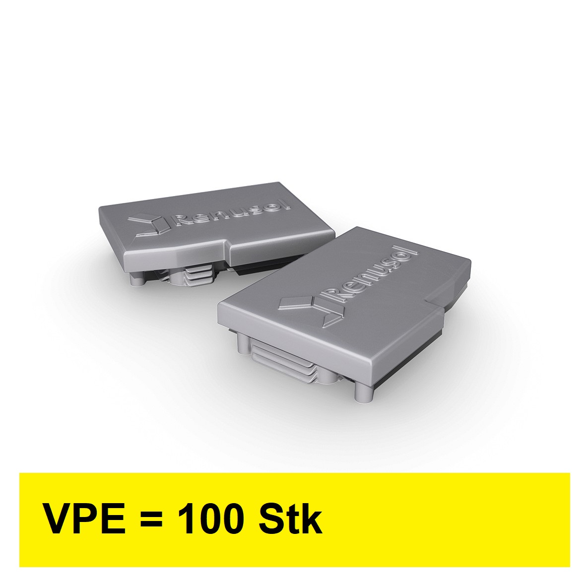 Abdeckkappe VS+ Montageschiene 50x37 (grau), 2 Stück (li/re), VPE=100Stk