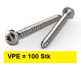 Holzbohrschraube Linsenkopf 6 x 80/74 (VPE=100 Stk)