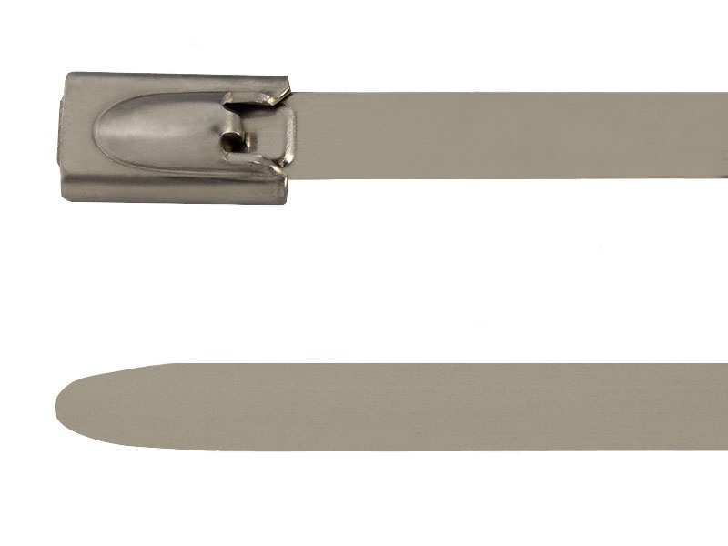 Edelstahlbinder / Schelle mit Kugelfixierung, Länge 1,2m