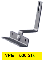 Dachanker 10.1, VA, ohne Zubehör, HORIZONTALE Basisprofile (VPE=500 Stk)